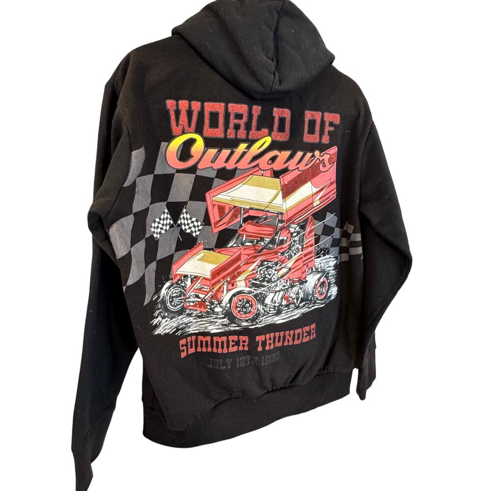 World Of Outlaws Summer Thunder Hoodie Super Massive Brand 1990 Sprint Car Med
